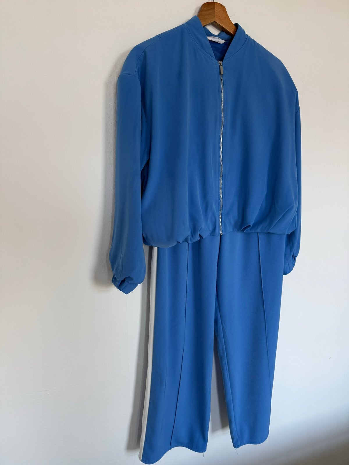 Primark Cobaltblauwe Co-ord Set: Bomberjack & Broek Maat S, Kleding | Dames, Blauw, Ophalen of Verzenden, Zo goed als nieuw, Maat 36 (S)