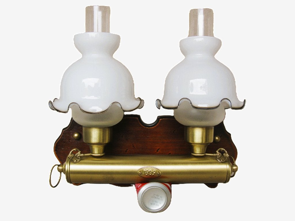 Vintage dubbele scheepslamp wandlamp., Ophalen