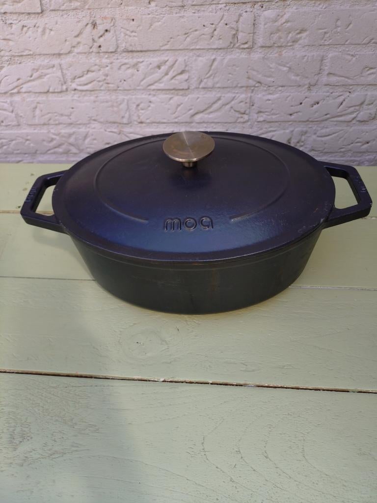 Gietijzeren braadpan 30 cm - Zo goed als nieuw, Ophalen, Zo goed als nieuw, Gietijzer, Koekenpan of Braadpan