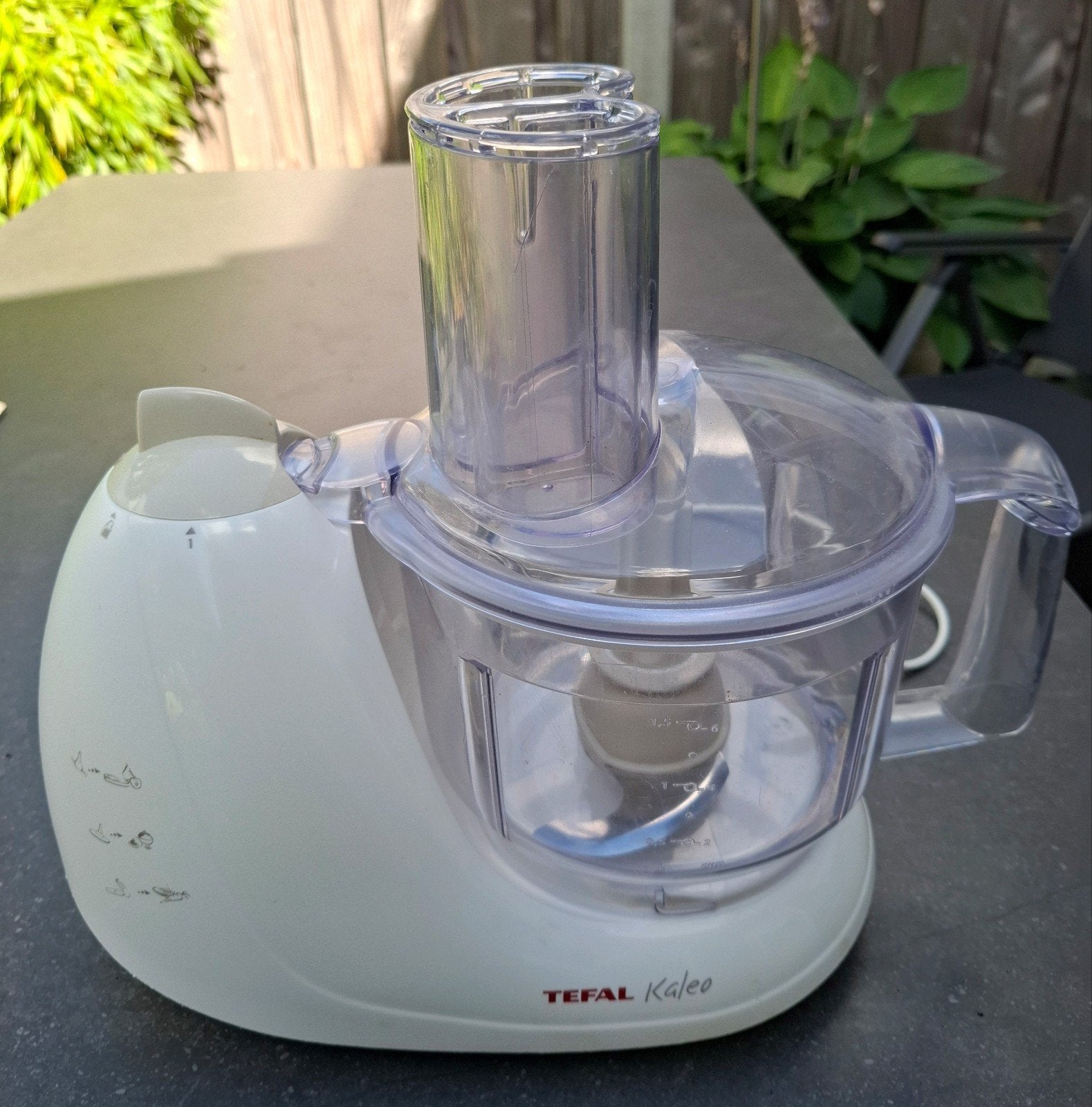 Tefal Kaleo Keukenmachine - Wit, 1 tot 2 liter, Ophalen of Verzenden, Gebruikt, 2 snelheden