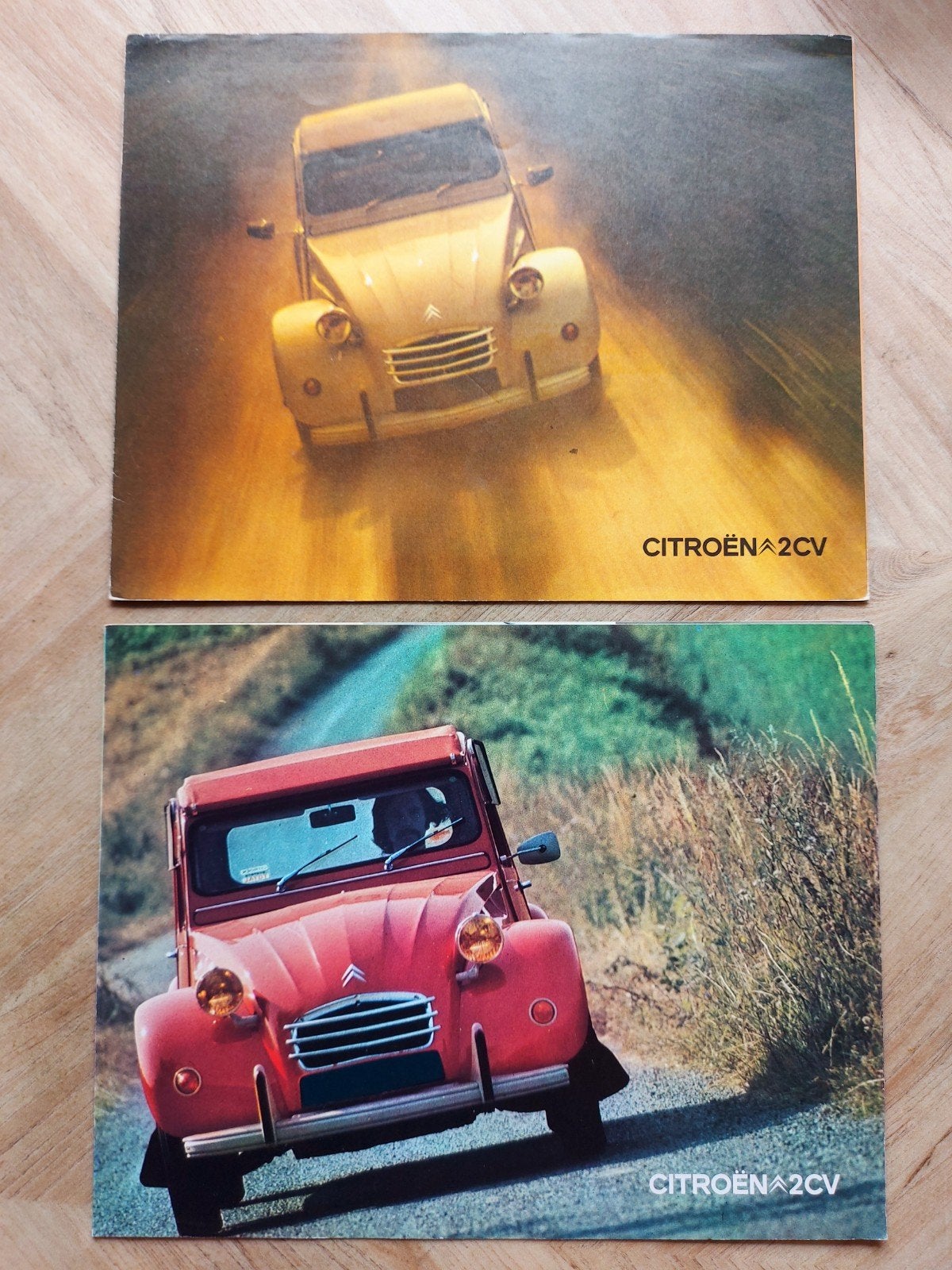 2x Citroën 2CV eend folders 1971 & 1972, Ophalen of Verzenden, Zo goed als nieuw, Citroën
