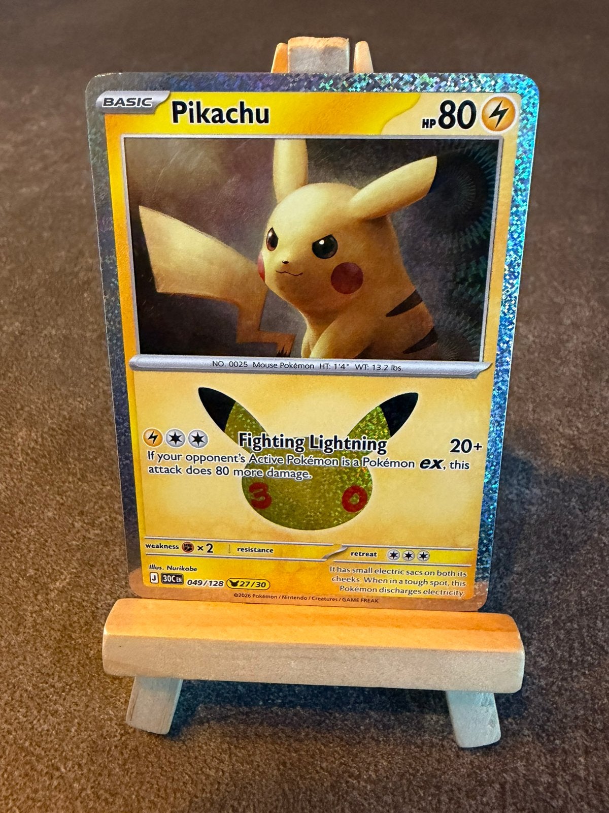 Pikachu 49 (27/30) Pokémon Celebration 30th, Ophalen of Verzenden, Zo goed als nieuw