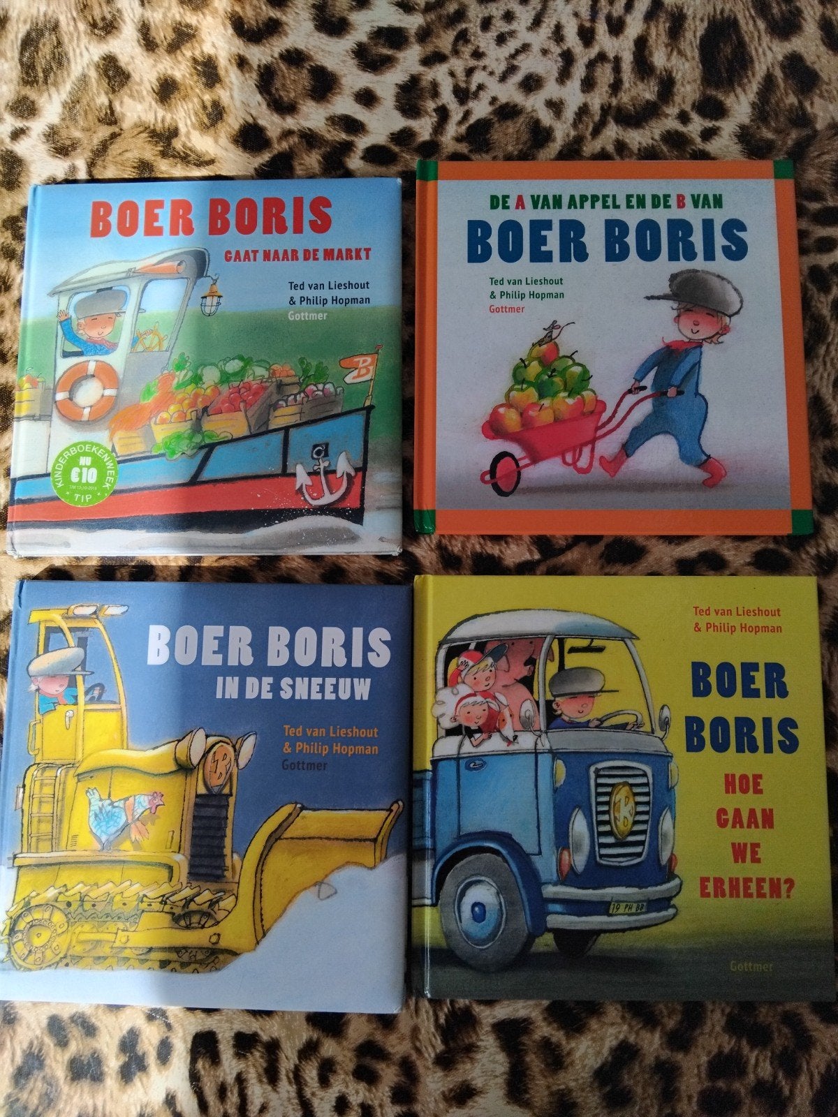 4 boeken van boer boris, Fictie algemeen, Jongen of Meisje, Ted van Lieshout & Philip Hopman, Ophalen