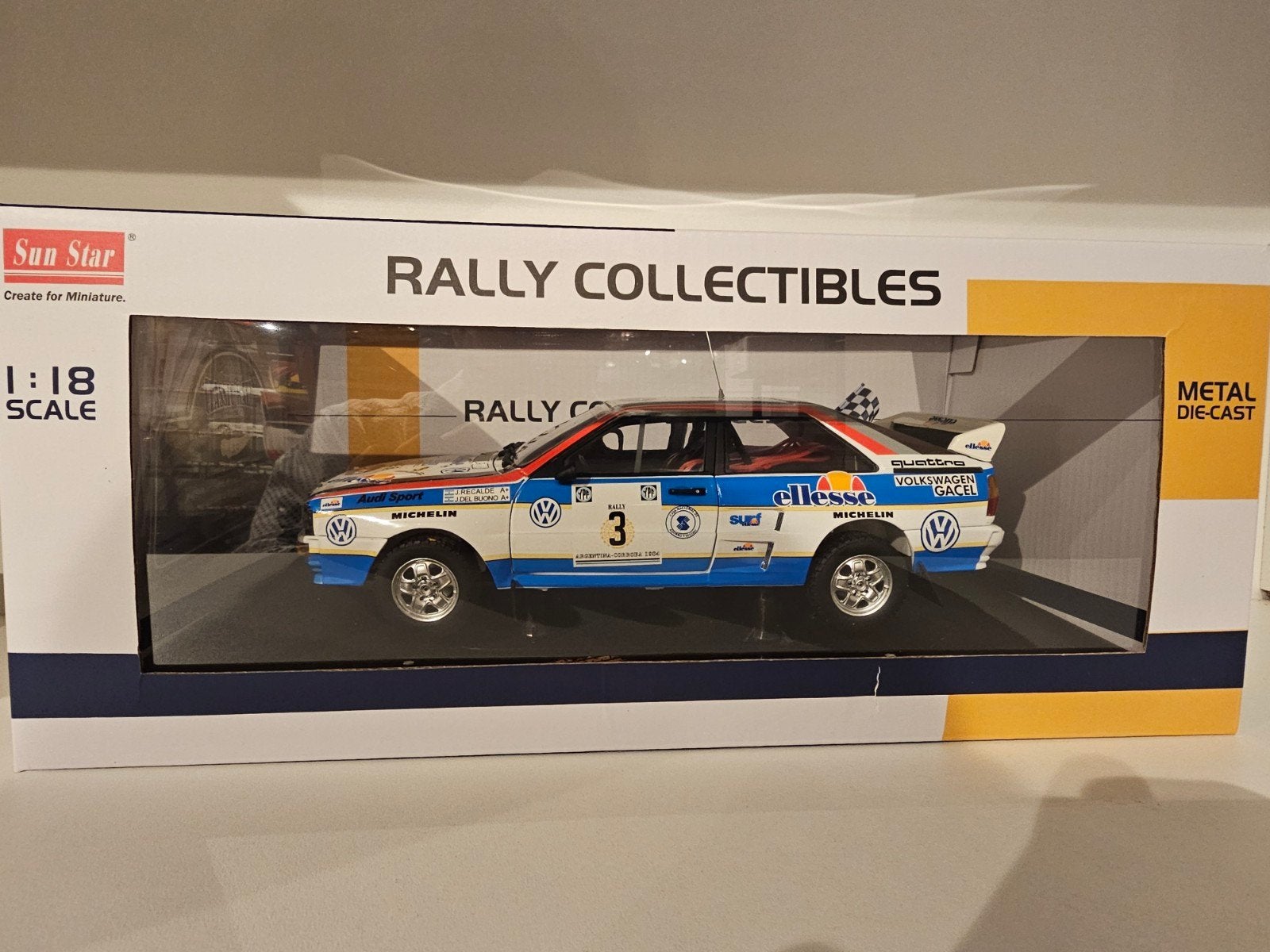 Sunstar Audi Quattro A2 Rally 1:18 - Limited Edition, Ophalen of Verzenden, Zo goed als nieuw, Auto