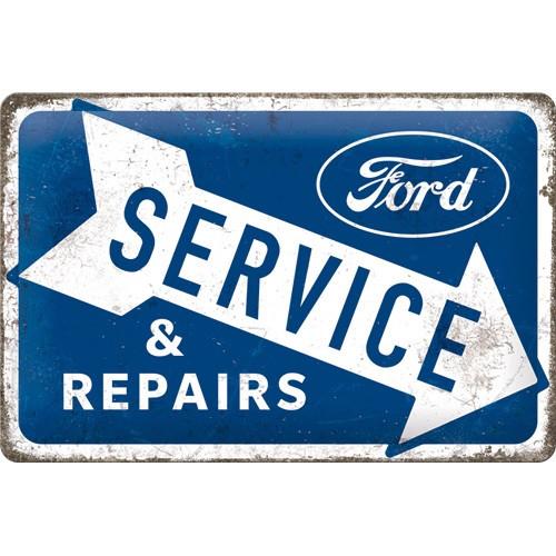 Ford Service and Repairs relief reclamebord van metaal deco, Ophalen of Verzenden, Nieuw, Auto's