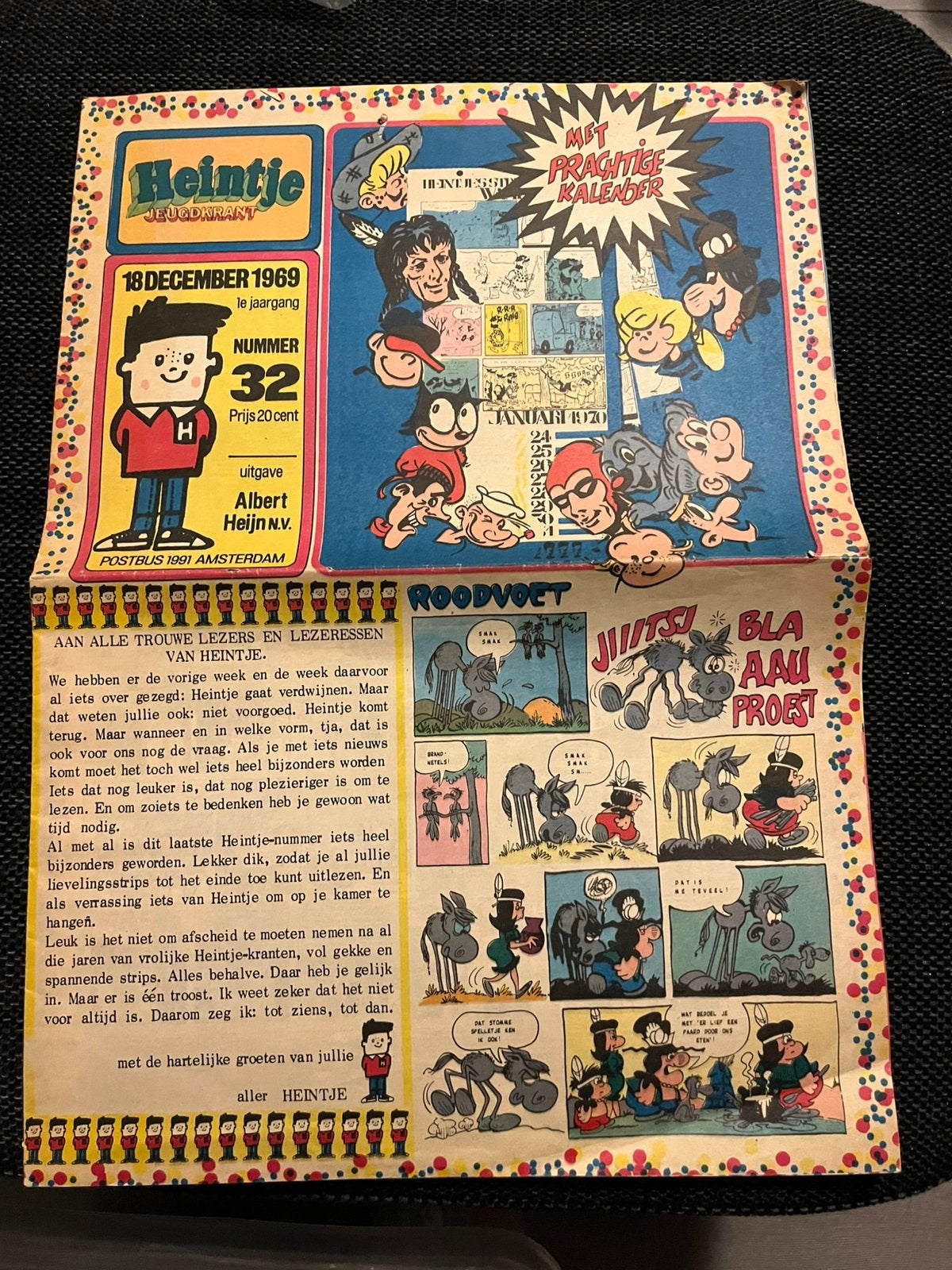 Heintje albert heijn special edition krant 1969 jaartal, Ophalen of Verzenden, Zo goed als nieuw, Krant