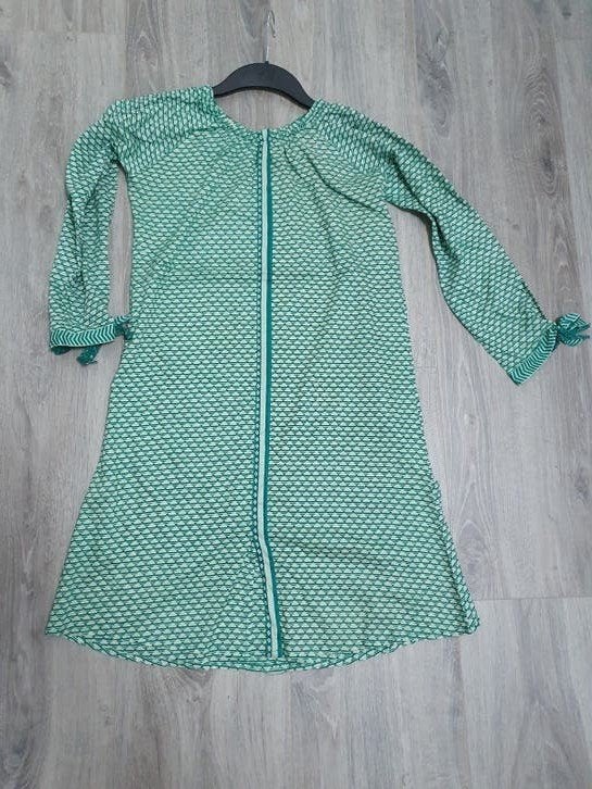 Groene tuniek jurk maat S katoen, Kleding | Dames, Jurken, Ophalen of Verzenden, Zo goed als nieuw, Maat 36 (S), Boven de knie