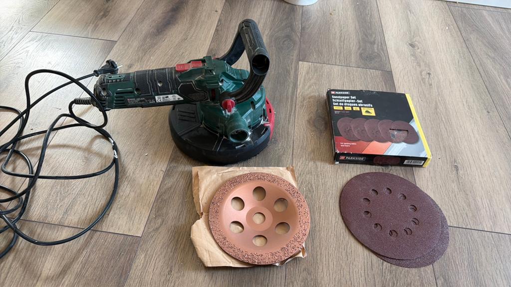 T.e.a.b. Parksite vloer en wandschuurmachine 6x gebruikt., Doe-het-zelf en Verbouw, Gereedschap | Schuurmachines, Ophalen, Zo goed als nieuw