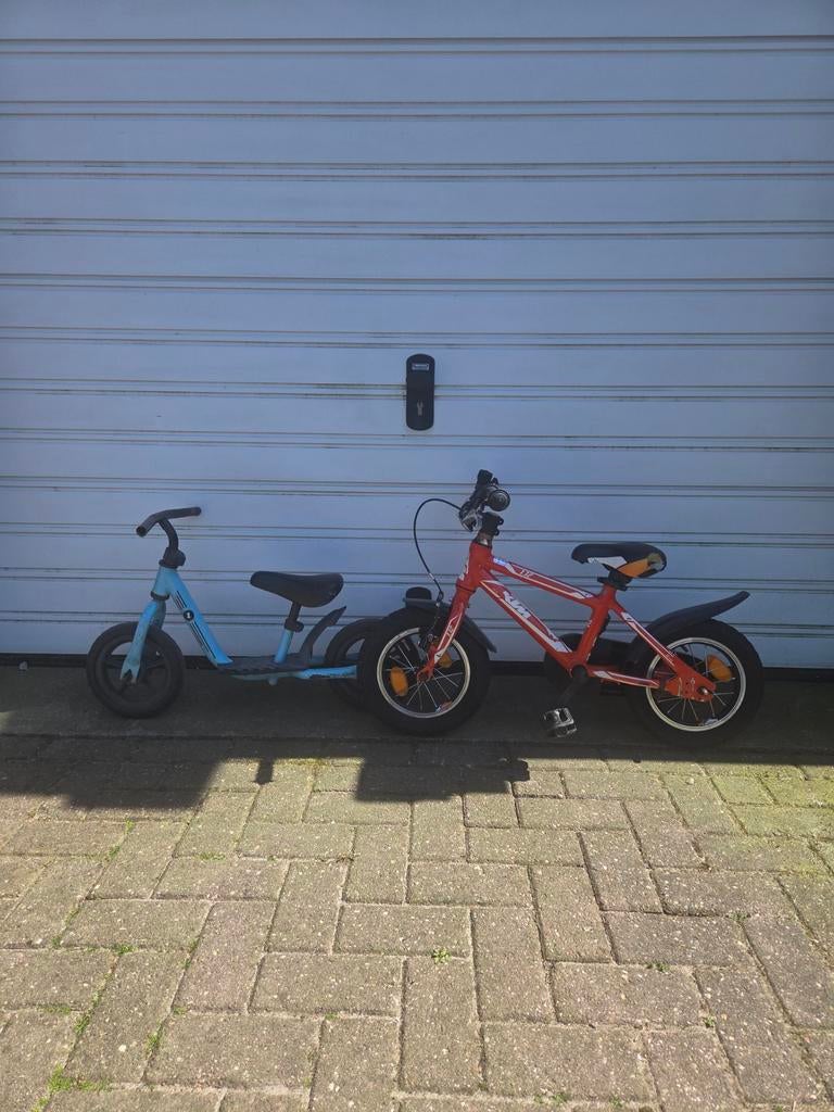 2 x kinderfiets, loopfiets trapfiets., Ophalen, Minder dan 10 versnellingen, Minder dan 49 cm, KTM