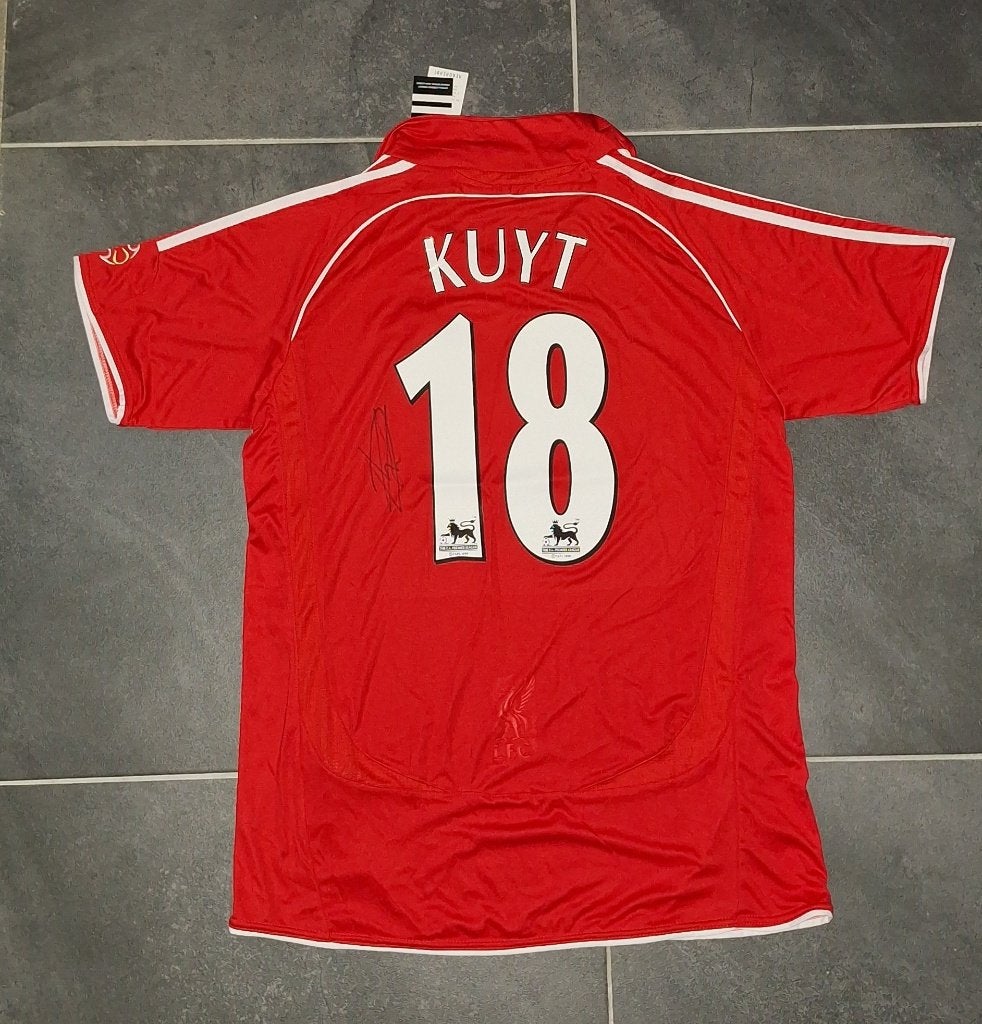 Shirt met handtekening; Dirk Kuyt # Liverpool / Feyenoord, Verzamelen, Ophalen of Verzenden, Nieuw, Buitenlandse clubs, Shirt