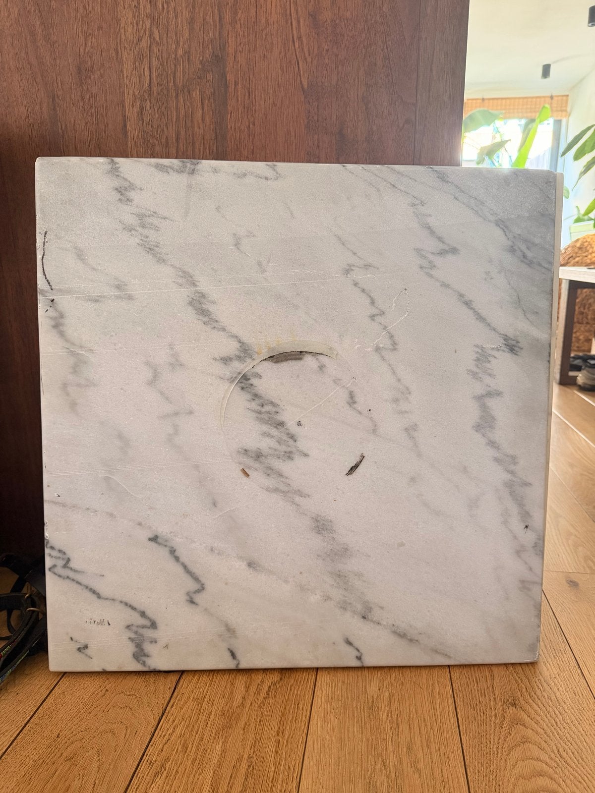 2 marmeren platen 60x60cm met afgeronde randen, Ophalen, Gebruikt, Wit, Steen/keramiek