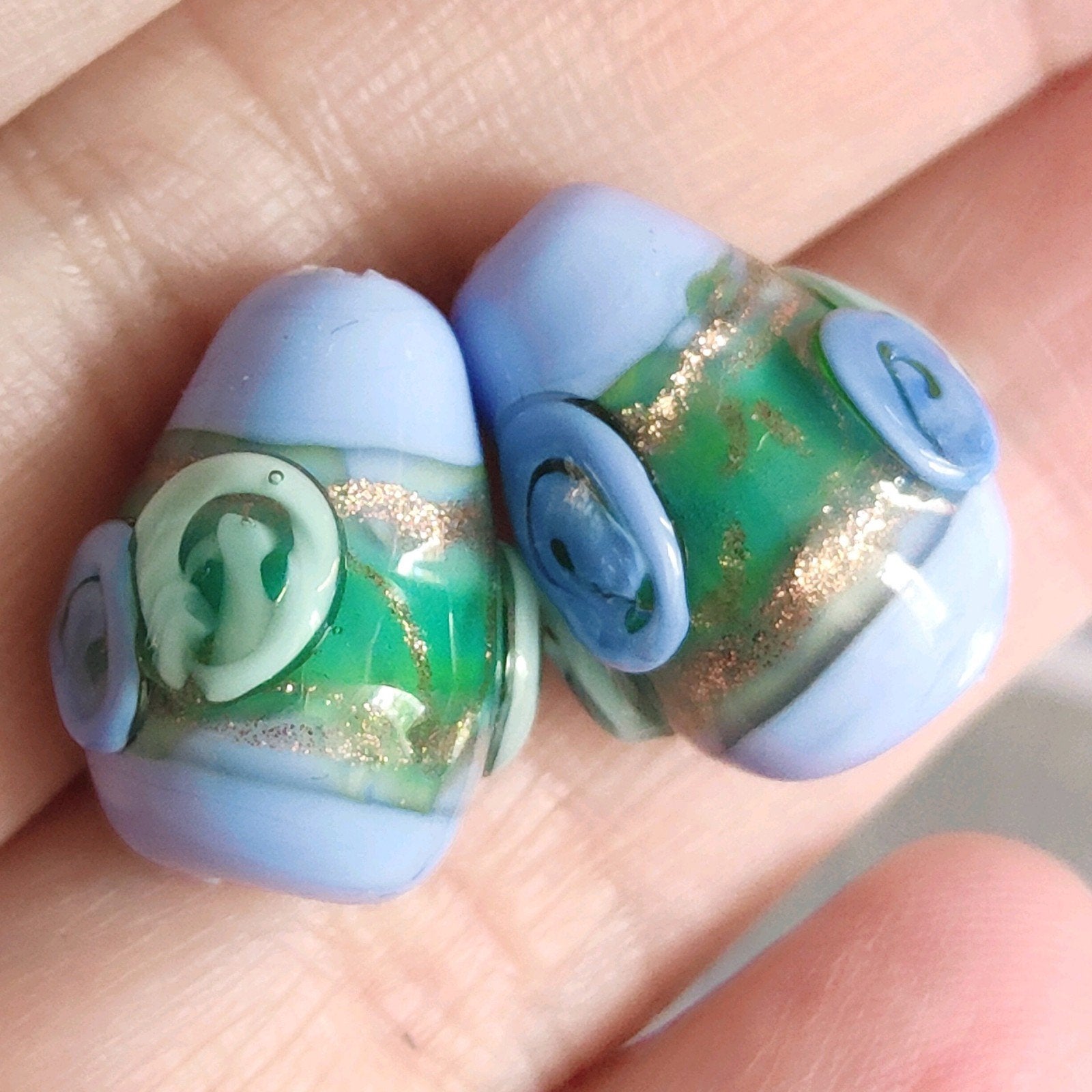 Handgemaakte Lampwork Kralen - Uniek Design, Ophalen of Verzenden, Zo goed als nieuw, Kraal