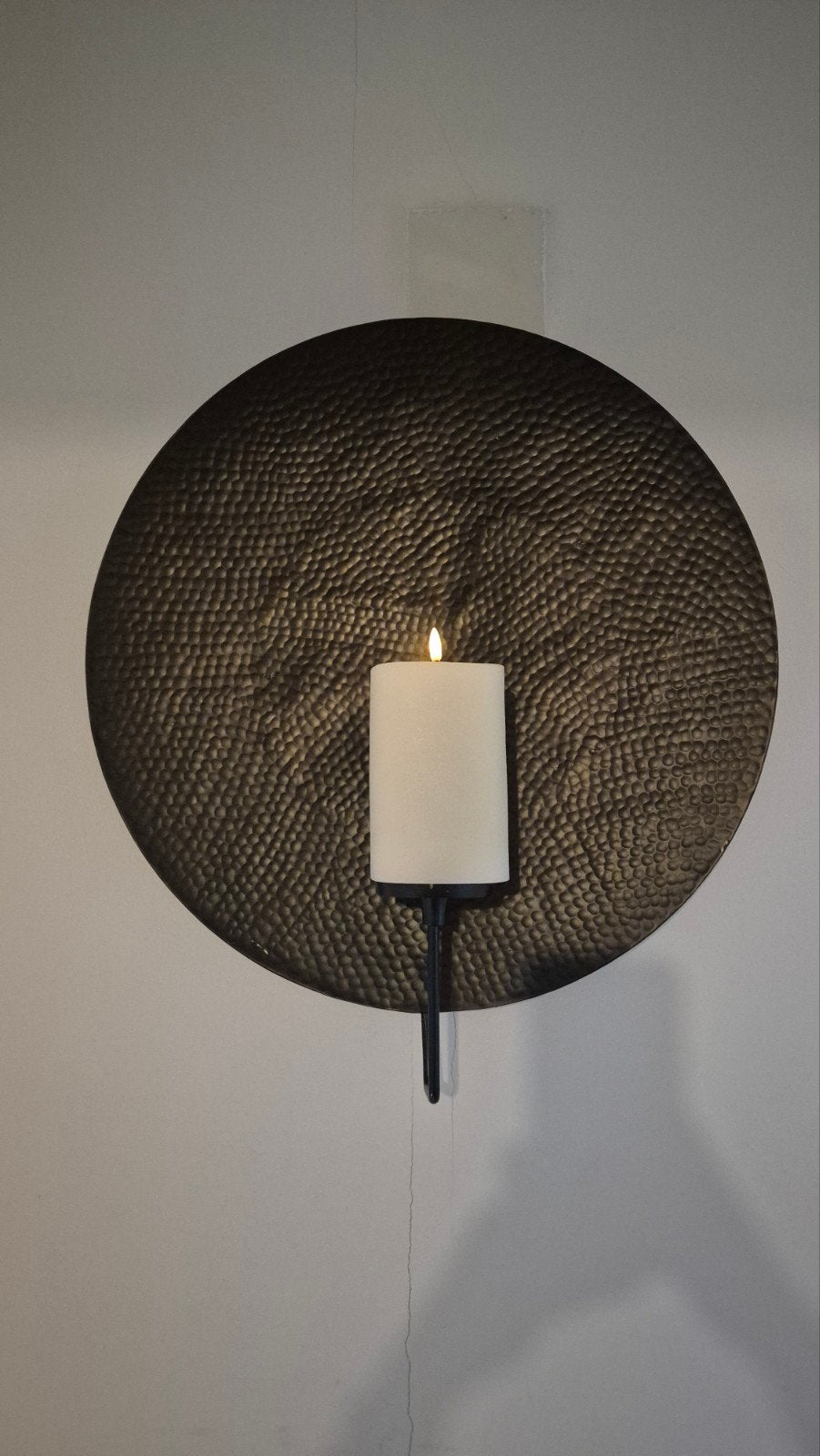 Zwarte wandkandelaar Lifestyle Rod Wall - Maison Manon 53 cm, Ophalen, Zwart, Zo goed als nieuw, Metaal