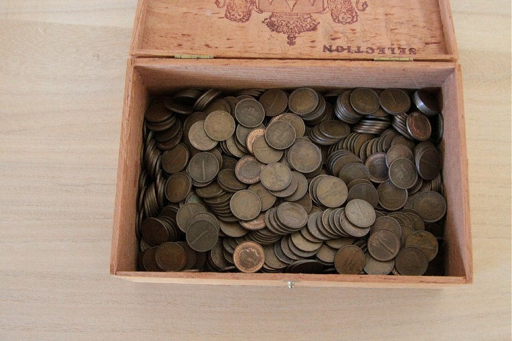 1000 centen juliana diversen jaren., Postzegels en Munten, Munten | Nederland, Ophalen of Verzenden, Koningin Juliana, 1 cent