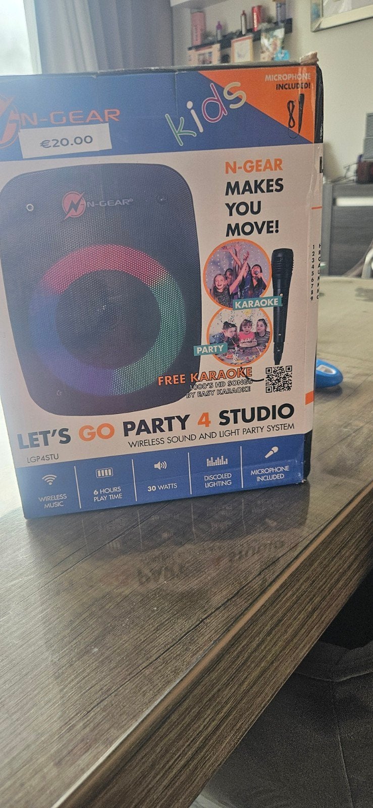 N-GEAR Let's Go Party 4 Studio Kids Karaoke Set, Ophalen of Verzenden, Nieuw, Complete set