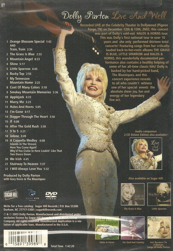 Dolly Parton Live and Well, Alle leeftijden, Verzenden, Nieuw in verpakking, Concert