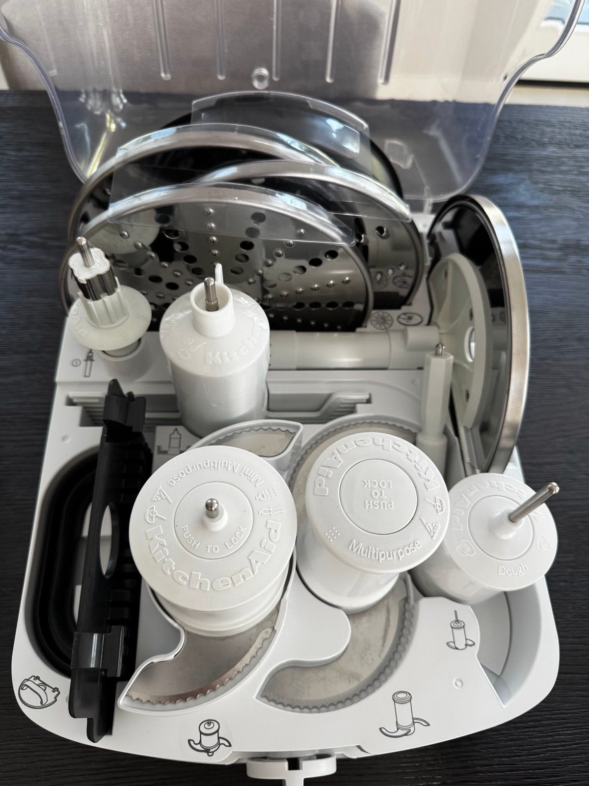KitchenAid Artisan Foodprocessor 4L - Zwart NIEUW, Ophalen, 4 liter of meer, 3 snelheden of meer, Zo goed als nieuw