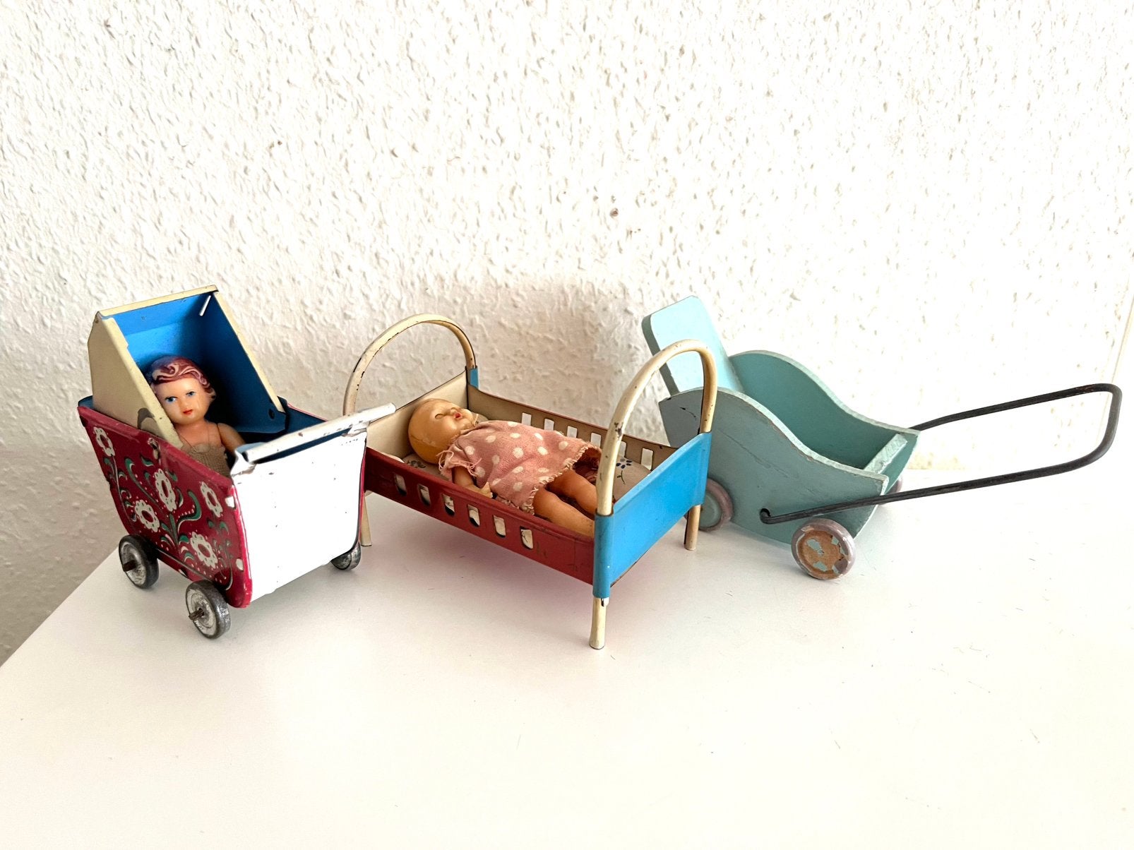 Poppen wagentjes en bed blik, Ophalen of Verzenden