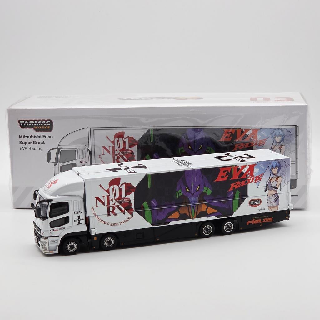 Tarmac Mitsubishi Fuso Super Great EVA Racing 1:64, Tarmac Works, Nieuw, Ophalen of Verzenden, Niet gespecificeerd
