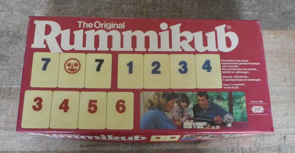 Rummikub Original grote duidelijke stenen vanaf 6 jaar., Een of twee spelers, Ophalen of Verzenden, Zo goed als nieuw, Goliath