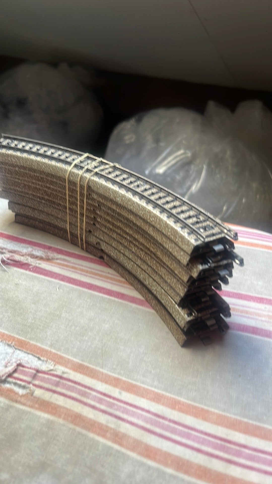 Te koop 10 grote gebogen rails van marklin 5120, Wisselstroom, Rails, Ophalen of Verzenden, Zo goed als nieuw