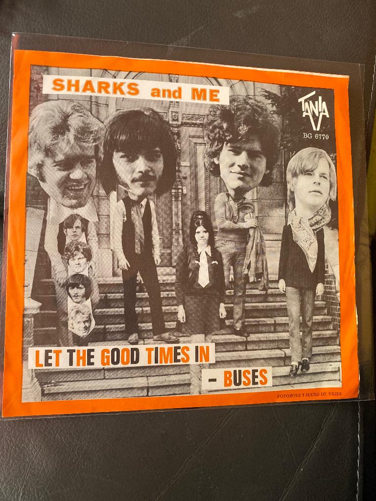Sharks & Me : Let The Good Times ( single vinyl), Cd's en Dvd's, Ophalen of Verzenden, Gebruikt, Pop