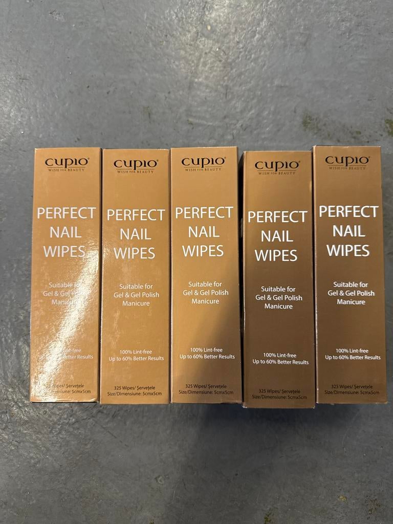 5x Cupio Perfect Nail Wipes - 325 doekjes per doosje, Overige kleuren, Nieuw, Ophalen of Verzenden, 4143hj