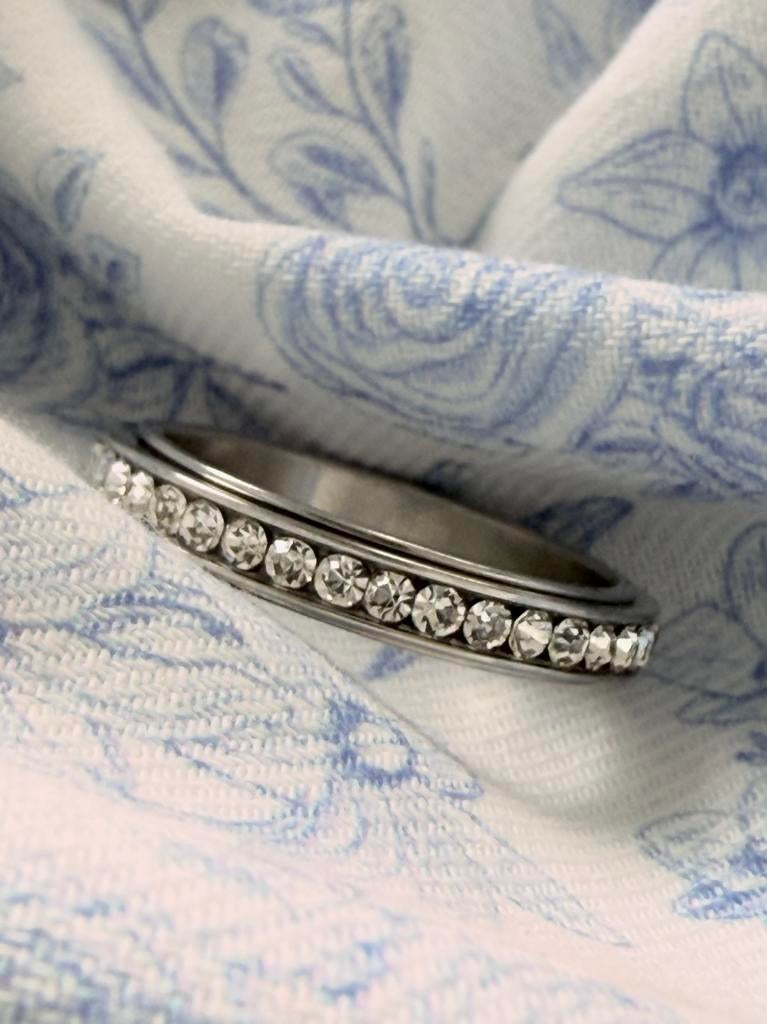 Anti-stress ring (spinner) van roestvrij staal, Sieraden, Tassen en Uiterlijk, Ringen, Ophalen of Verzenden, Zo goed als nieuw