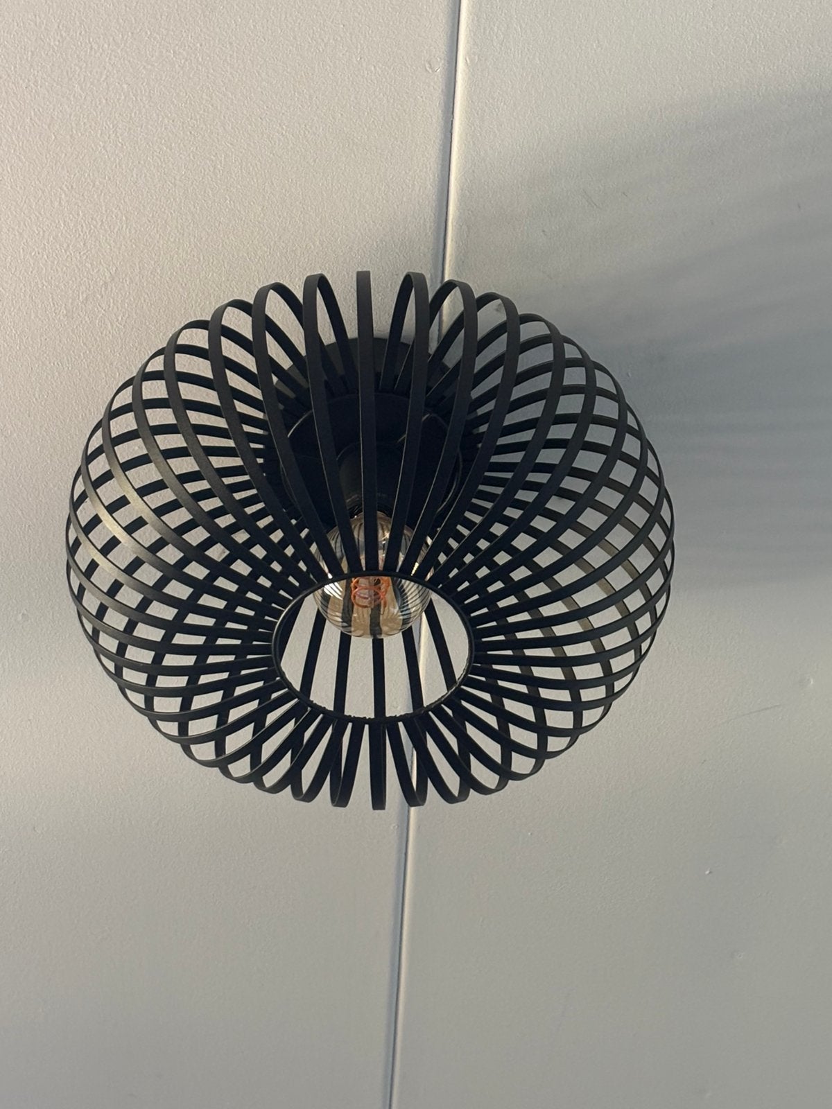 Plafondlamp Manuela zwart, Ophalen of Verzenden, Zo goed als nieuw, Zwart, Rond