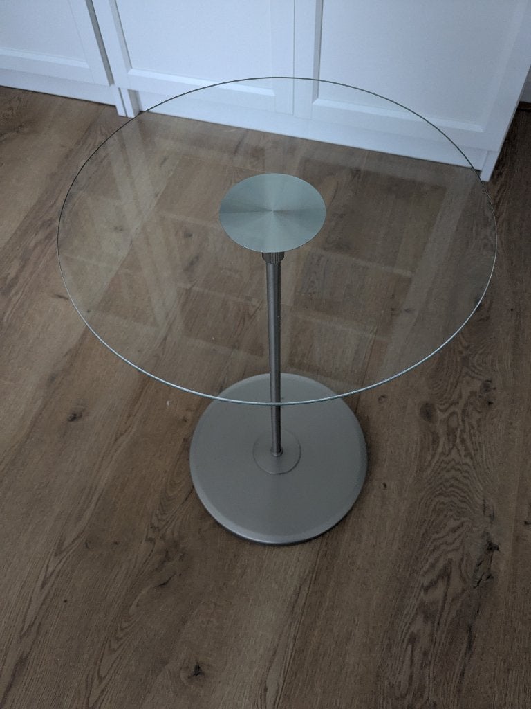 Glazen bijzettafeltje, Ophalen, Minder dan 45 cm, Minder dan 55 cm, Rond