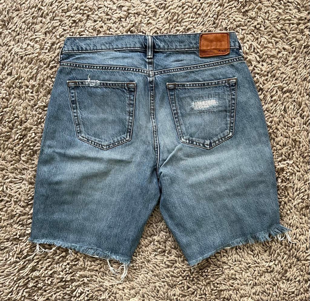 Abercrombie & FItch spijker korte broek maat 30, Ophalen of Verzenden, Zo goed als nieuw, Blauw, W32 (confectie 46) of kleiner