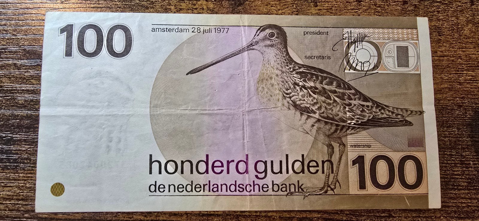 Zeldzaam 100 Gulden biljet uit 1977 - Snip, Postzegels en Munten, Bankbiljetten | Nederland, Ophalen of Verzenden