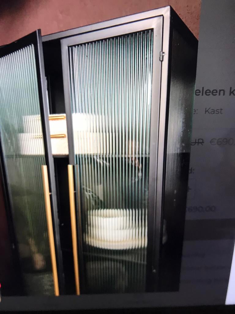 Ptmd Caeleen kast zwart goud nieuw in de doos, Ophalen, Nieuw, 50 tot 100 cm, Minder dan 100 cm