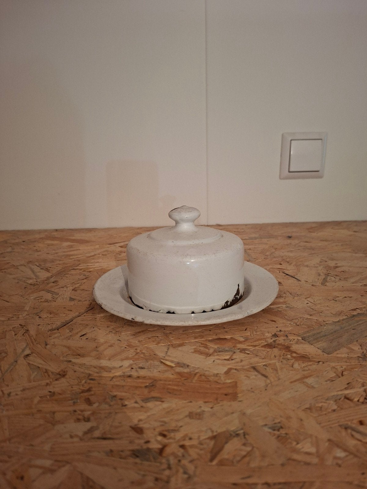 Emaille botervloot, Antiek en Kunst, Ophalen of Verzenden