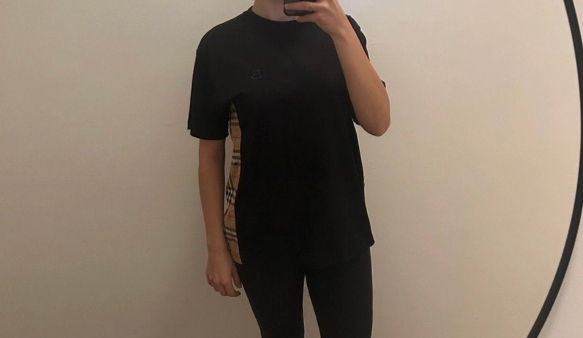 Origineel Burberry T-shirt dames - Maat XS, Zwart, Ophalen of Verzenden, Zo goed als nieuw, Korte mouw