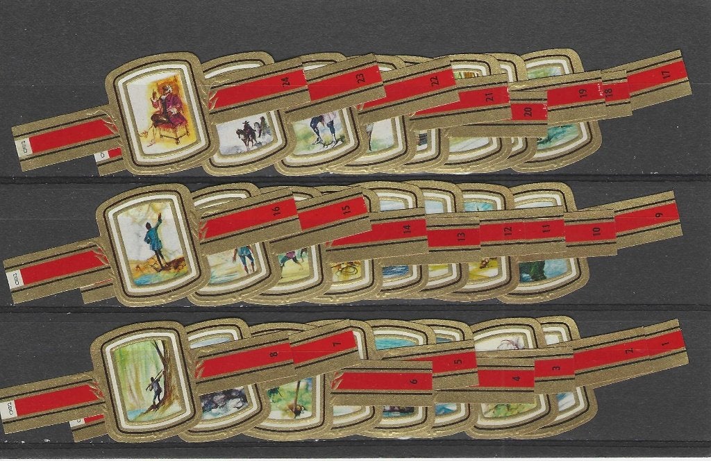 reeks  3035  robinson 1-24    sigarenbanden, Ophalen of Verzenden, Zo goed als nieuw, Sigarenbandjes