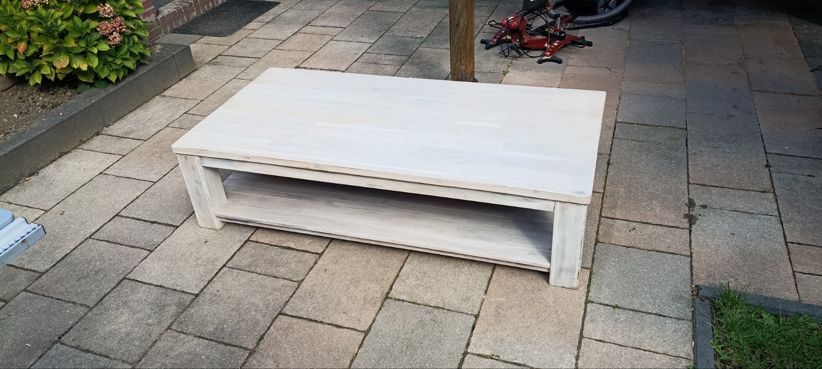 Houten salontafel, Huis en Inrichting, Ophalen, Gebruikt, 50 tot 100 cm, 150 tot 200 cm