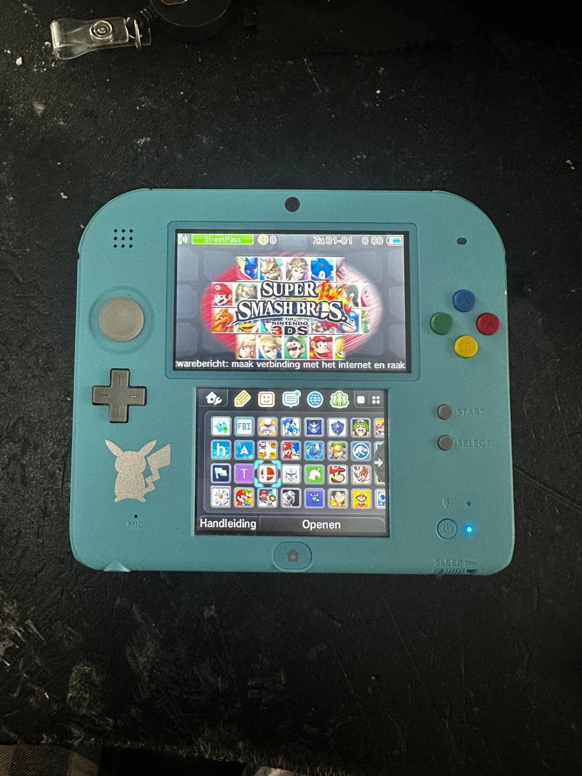 Nintendo 2DS Pokémon Sun & Moon Limited Edition, Met games, Blauw, 2DS, Ophalen of Verzenden