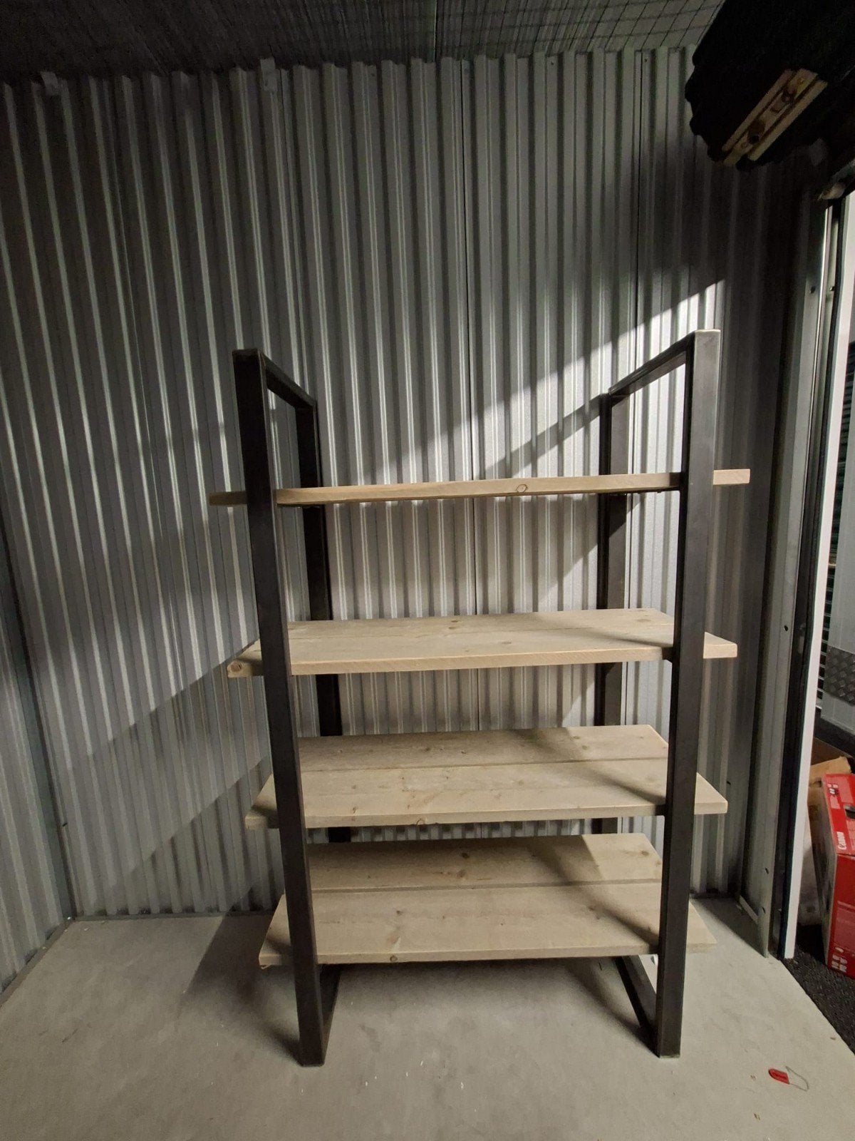 Kast industriëel met bijpassend tv-meubel (gebruikt), Met plank(en), Gebruikt, 100 tot 150 cm, 150 tot 200 cm