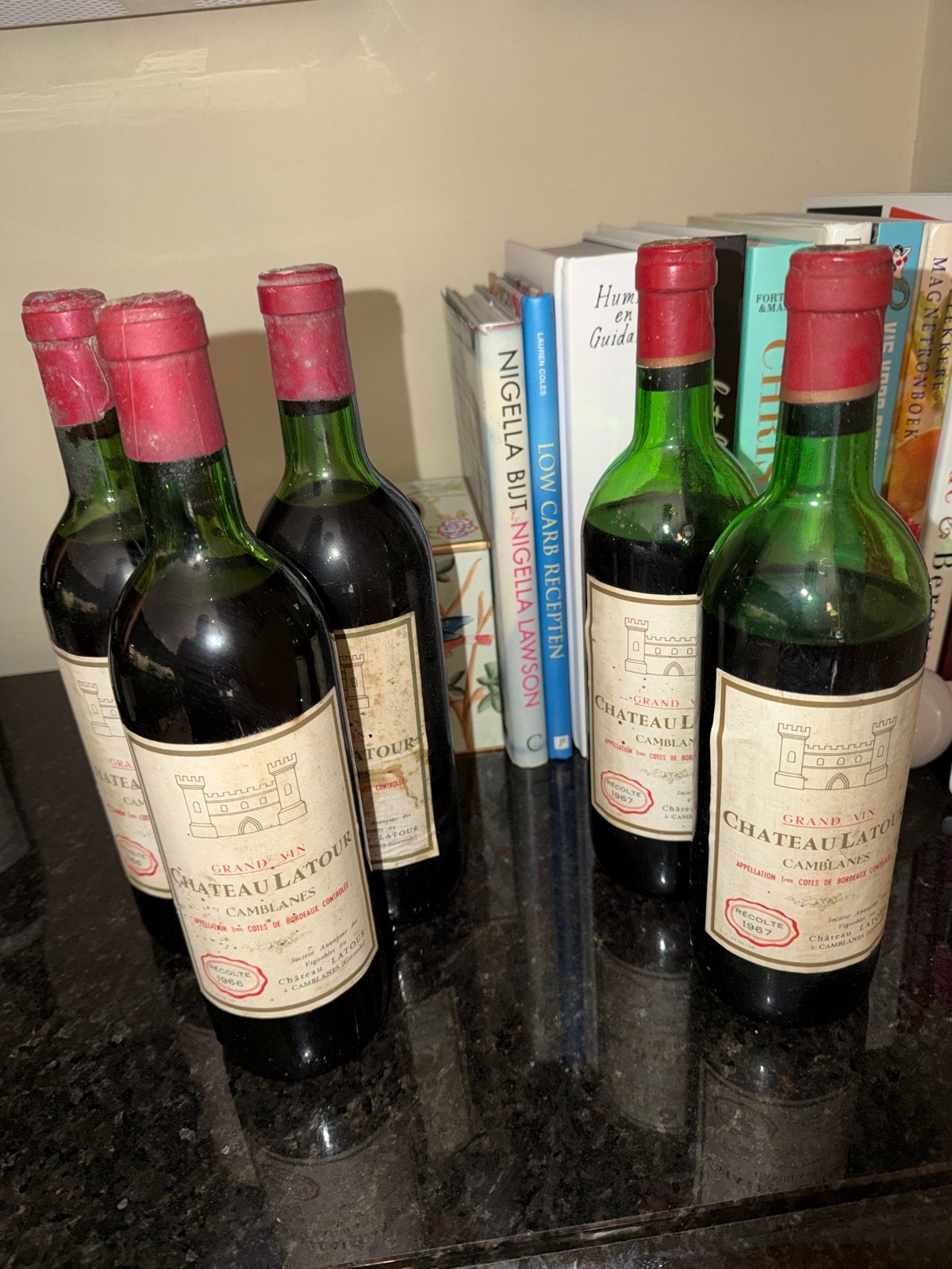 Chateau Latour Camblanes Grand Vin 1966 & 1967, Ophalen of Verzenden, Gebruikt, Frankrijk, Rode wijn