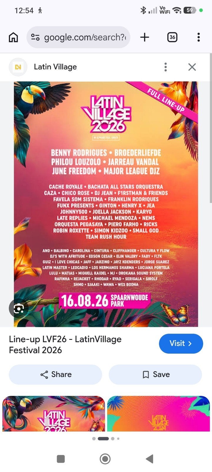 2 kaartjes nieuw latin Festival, Tickets en Kaartjes, Twee personen