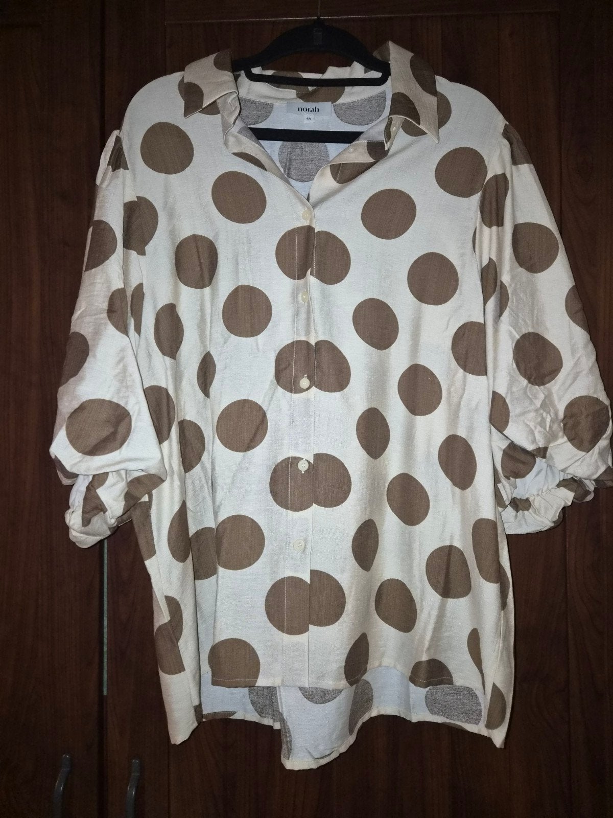Norah dot blouse maat 44, Ophalen of Verzenden, Zo goed als nieuw, Maat 42/44 (L), Korte mouw