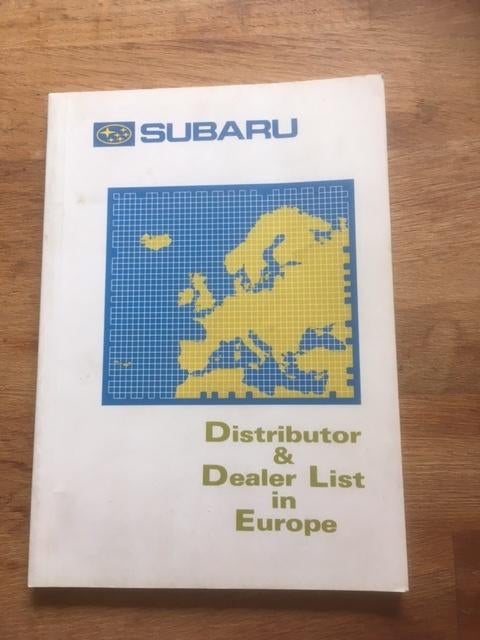 Subaru   Dealerlijst   Europa         1998       NL, Auto diversen, Handleidingen en Instructieboekjes, Ophalen of Verzenden