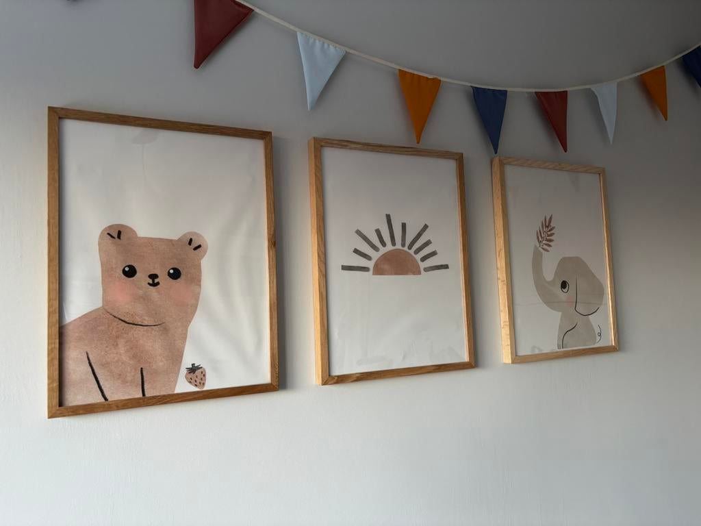 3 posters kinderkamer, Ophalen of Verzenden, Zo goed als nieuw, Wanddecoratie