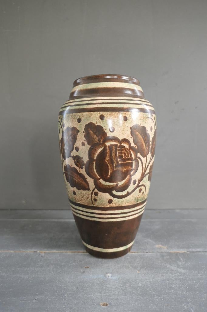 Art Deco vaas Keramis D 2360 206 Design Charles Catteau, Antiek en Kunst, Antiek | Vazen, Ophalen of Verzenden