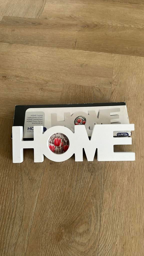 Witte HOME fotolijst, Ophalen of Verzenden, Nieuw, Hout