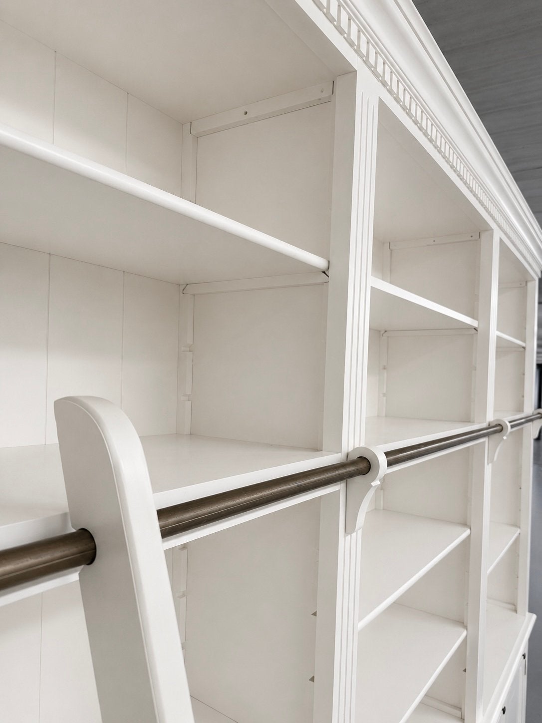 Grote Landelijke Boekenkast met Bibliotheek ladder #K39, Met deur(en), 200 cm of meer, Pakhuis Zuidwest, Ophalen of Verzenden
