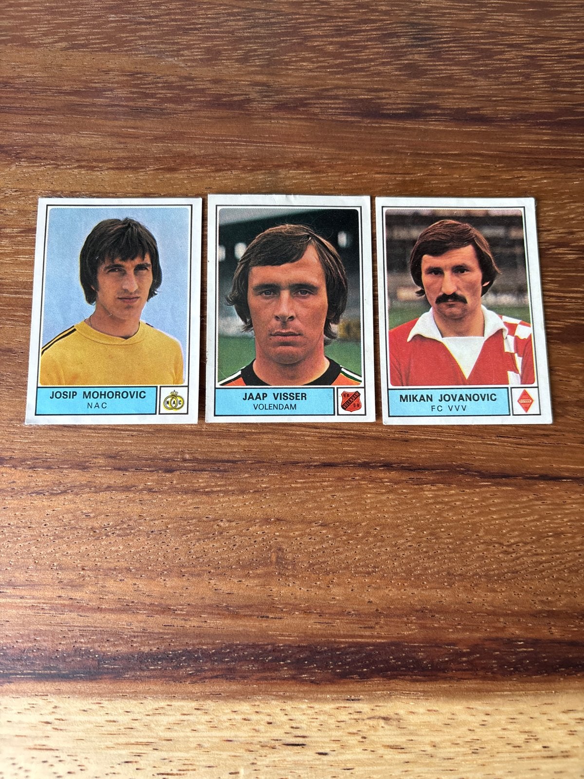 Panini Voetbal 78 Kaartjes - NAC, Volendam, FC VVV, Ophalen of Verzenden, Gebruikt, Overige binnenlandse clubs, Spelerskaart