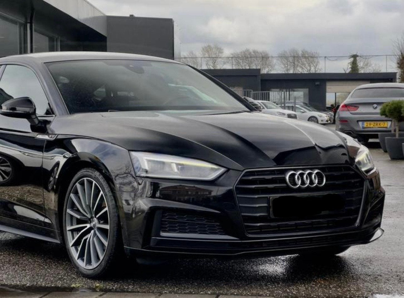 Audi A5 35 Tfsi 150pk S Tronic 2019 Zwart, Auto's, Bluetooth, 4 cilinders, 1984 cc, Leder en Stof