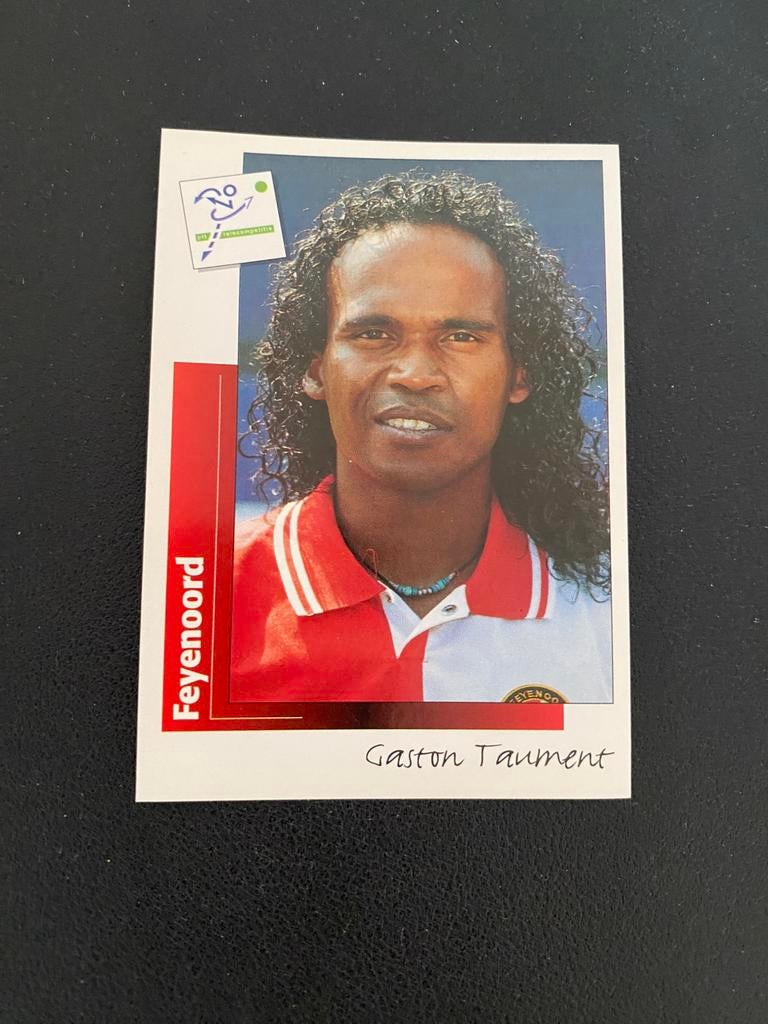 Gaston Taument - Feyenoord Rotterdam - Panini Voetbal 96, Ophalen of Verzenden, Zo goed als nieuw, Feyenoord, Poster, Plaatje of Sticker